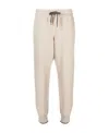 Brunello Cucinelli Knitted Drawstring Trousers In Light Brown