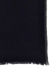 Brunello Cucinelli Cashmere Scarf Scarves, Foulards Blue In Black