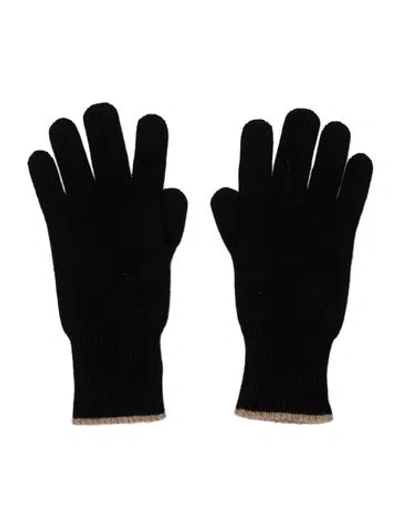 Pre-owned Brunello Cucinelli Knitted Gloves W/tags In Black
