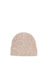 Brunello Cucinelli Ribbed Cashmere Beanie In Neutral