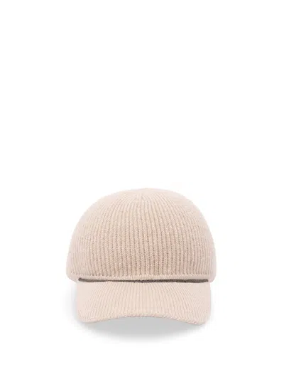 Brunello Cucinelli Knitted Hat In Beige