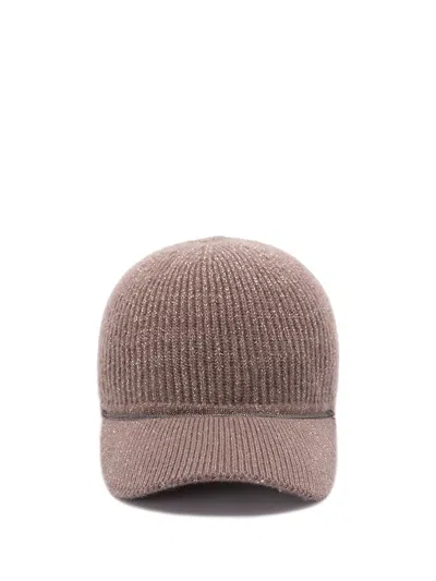 Brunello Cucinelli Knitted Hat In Pink