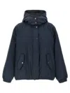 Brunello Cucinelli Puffer Jackets With Hood And Pockets In Blue