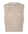 Brunello Cucinelli Cashmere Blend Sequin Embellished Crewneck Knitwear