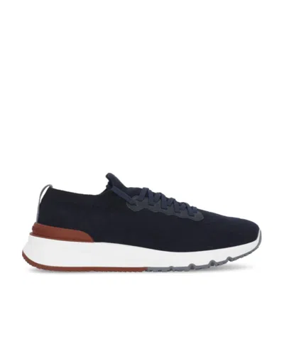 BRUNELLO CUCINELLI BRUNELLO CUCINELLI KNITTED LACE-UP SNEAKERS