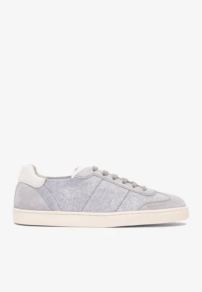 Brunello Cucinelli Knitted Low-top Sneakers In Multi