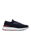 Brunello Cucinelli Platform Sneakers With Round Toe Design In Blue