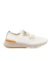 Brunello Cucinelli Knitted Low-top Sneakers In White