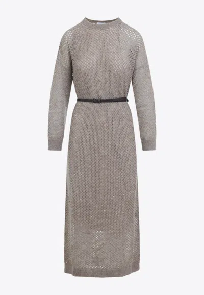 BRUNELLO CUCINELLI KNITTED MIDI DRESS