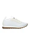 Brunello Cucinelli Knitted Monili-embellished Sneakers In Gray