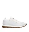 Brunello Cucinelli Knitted Monili-embellished Sneakers In White