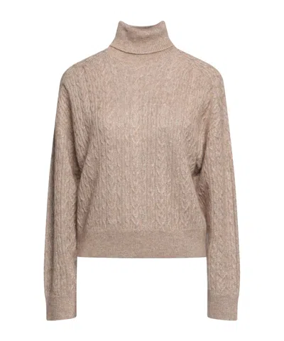 Brunello Cucinelli Knitted Polo Neck In Neutral