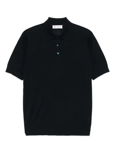 BRUNELLO CUCINELLI KNITTED POLO SHIRT