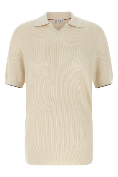 BRUNELLO CUCINELLI BRUNELLO CUCINELLI KNITTED POLO SHIRT