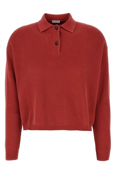 BRUNELLO CUCINELLI BRUNELLO CUCINELLI KNITTED POLO SHIRT