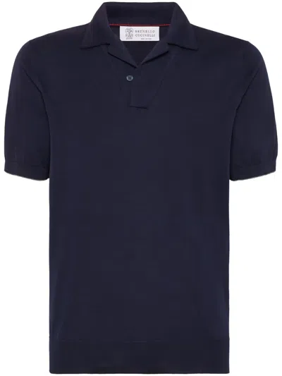 BRUNELLO CUCINELLI KNITTED POLO SHIRT