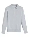 Brunello Cucinelli Knitted Polo Shirt In Grey