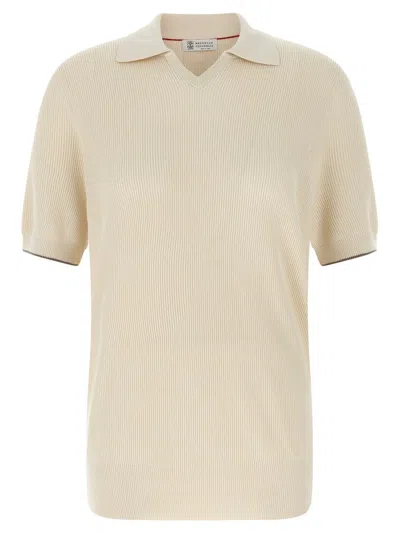 BRUNELLO CUCINELLI BRUNELLO CUCINELLI KNITTED POLO SHIRT
