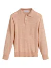 Brunello Cucinelli Knitted Polo Shirt In Orange