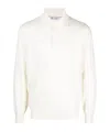 Brunello Cucinelli Long-sleeve Cashmere Polo Shirt In White
