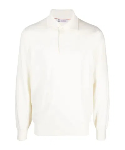BRUNELLO CUCINELLI POLO-NECK CASHMERE SWEATER