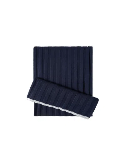 Brunello Cucinelli Knitted Scarf In Blue