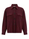 Brunello Cucinelli Knitted Shirt In Burgundy