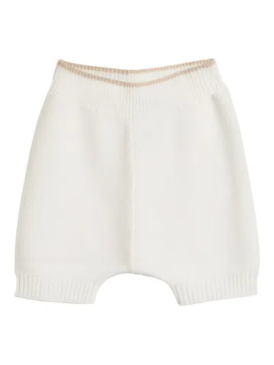 Brunello Cucinelli Babies' Knitted Shorts In White