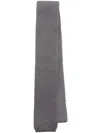 Brunello Cucinelli Knitted Silk Tie In Grey