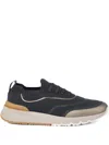 Brunello Cucinelli Knitted Slip-on Sneakers In Black
