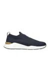 Brunello Cucinelli Knitted Slip-on Sneakers In Blue