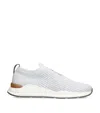 Brunello Cucinelli Knitted Slip-on Sneakers In Grey