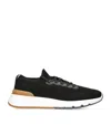 Brunello Cucinelli Sneakers With Mesh Panels In Black