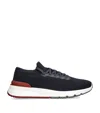 Brunello Cucinelli Knitted Lace-up Sneakers In Black