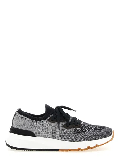 Brunello Cucinelli Knitted Sneakers In Multi