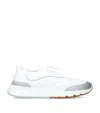 Brunello Cucinelli Stylish Sneakers With Contrast Panel And Pull Tab In Animal Print