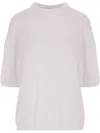 Brunello Cucinelli Knitted T-shirt In Neutral