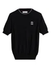 Brunello Cucinelli Knitted T-shirt In Black