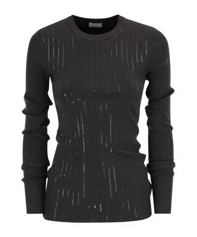 BRUNELLO CUCINELLI KNITTED T-SHIRT