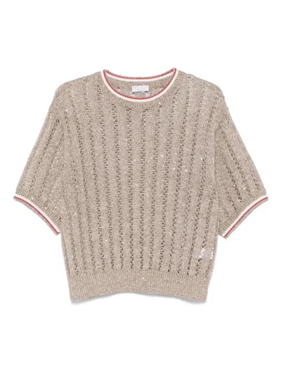 BRUNELLO CUCINELLI KNITTED T-SHIRT