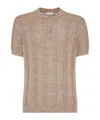 Brunello Cucinelli Knitted T-shirt In Nude