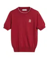 Brunello Cucinelli Knitted T-shirt In Ruby Colour