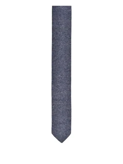 Brunello Cucinelli Knitted Tie In Blue