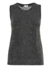 Brunello Cucinelli Dazzling Net Knit Top