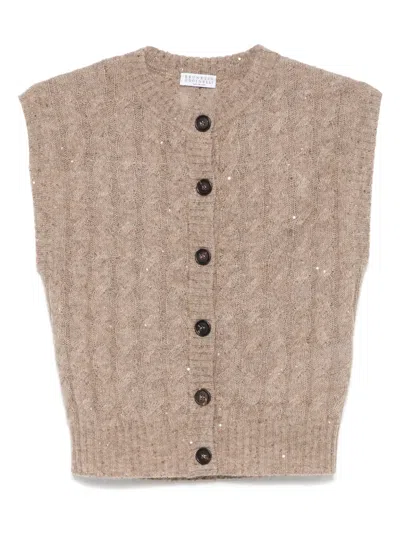BRUNELLO CUCINELLI KNITTED TOP