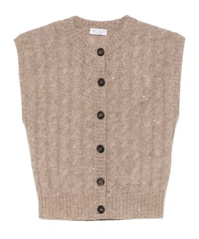 BRUNELLO CUCINELLI KNITTED TOP