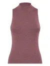 Brunello Cucinelli Knitted Top In Burgundy