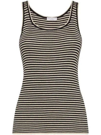 BRUNELLO CUCINELLI STRIPED TOP