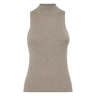 Brunello Cucinelli Knitted Top In Brown