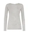 Brunello Cucinelli Lightweight Cashmere And Silk Sweater In White
